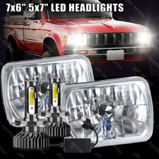 2pcs For Jeep Wrangler Yj 1987-1995 5x7 7x6 Square Led Headlights High Low Beam