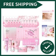 31PC Luxury Sakura Skin Care Gift Set - Complete Japanese Routine with Cleans...