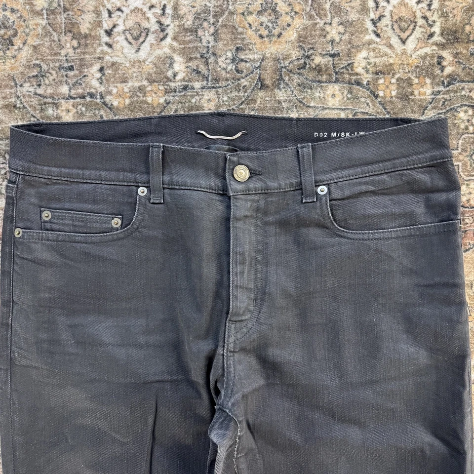 Saint Laurent Paris 2015 D02 черный джинсовой ткани узкие джинсы Hedi Slimane W33 - Изображение 4 из 4