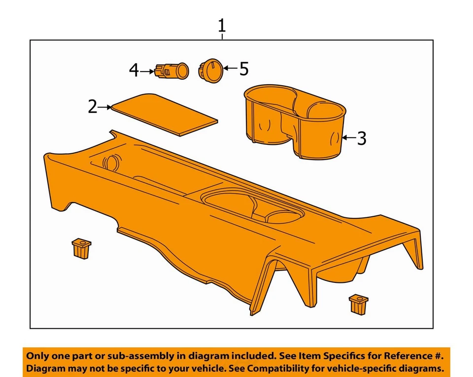 SE ADAPTA A CONSOLA CHEVROLET VOLT 2011-2012 ASM F/FLR RR NEGRA 22790295 - NUEVO OEM Foto 3 de 4