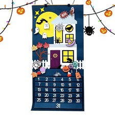 Countdown To Halloween Advent Calendar Holiday Decor Hanging Decoration New