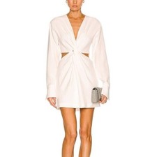 A.L.C Zoey long sleeves dress, white, size 12 015