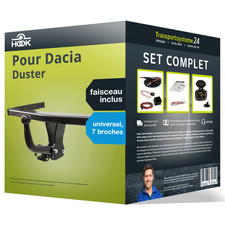 Attelage pour Dacia Duster 10.17- col de cygne Hook + Faisceau u. 7 broches TOP
