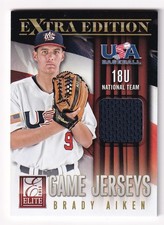 2013 Panini Elite Extra Edition 18U USA Baseball Game Jerseys #1 Brady Aiken