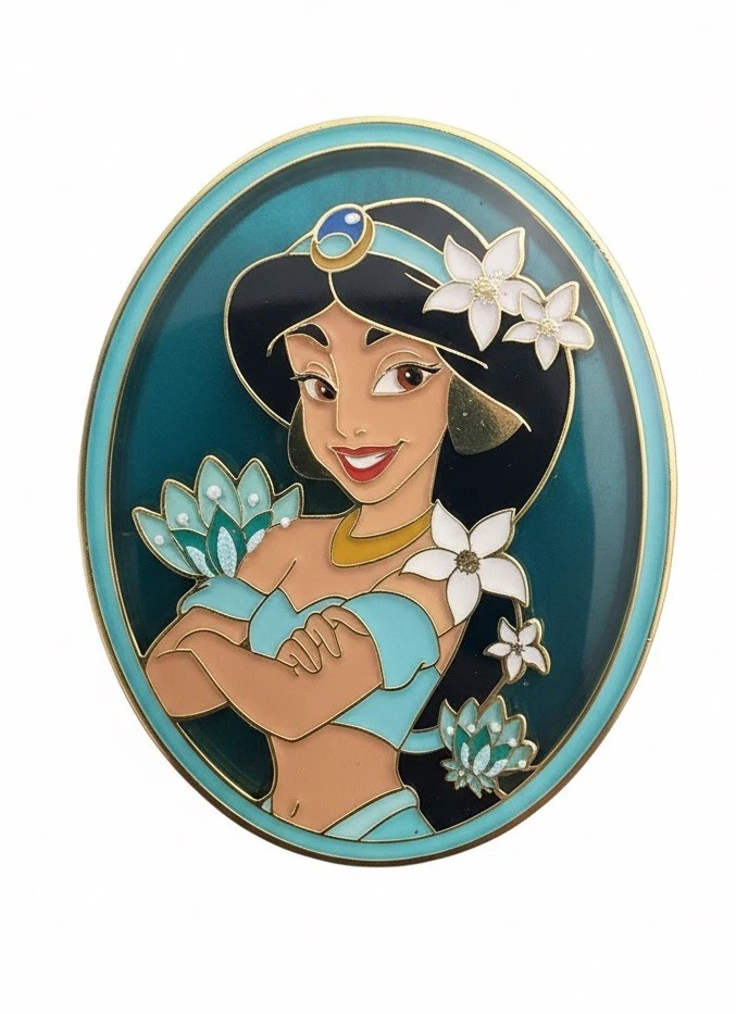 NWT Disney Boxlunch Translucent Princess Floral Portraits Blind Box- Jasmine Pin