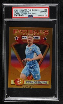 2021-22 Finest Flashbacks UEFA Champions League 23/50 Kevin de Bruyne PSA 10 8d2