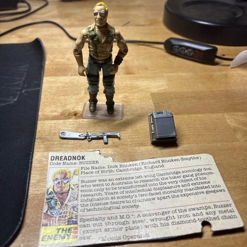 1985 Buzzer w/ File Card GI Joe Figure