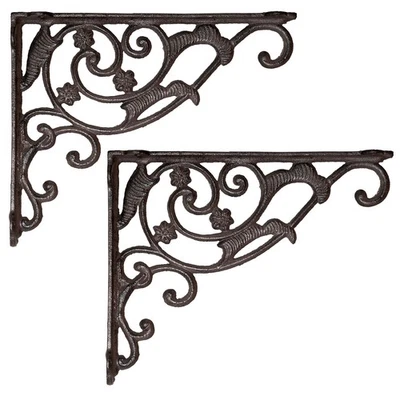 Wandwinkel Winkel Wandhalter Regalträger Set Gusseisen Antik 21x26 cm Stil SL60 - Bild 1 von 4