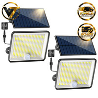 Solarlampen FüR AußEn 348 LED Mit Bewegungsmelder IP65 3 Modi Garten 2 StüCk