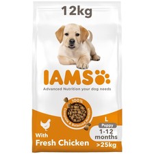 IAMS Puppy Large Dry Dog Food Chicken 12kg 2.67 per kilo