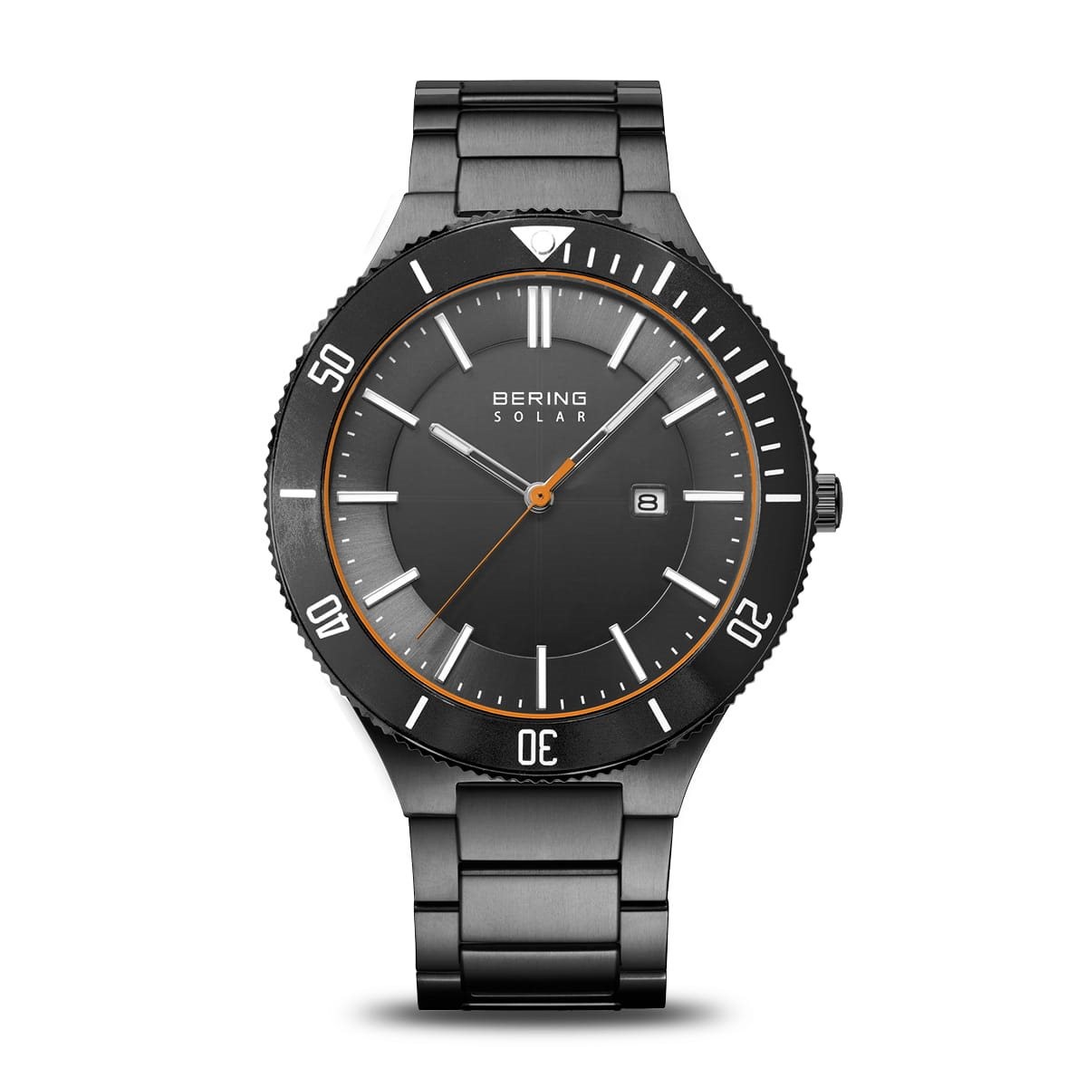 Montre Bering Homme Solar en acier gris 14443-779