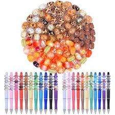 130 Pieces Assorted European Large Hole Fairy Wand Garden Beads, Mixed