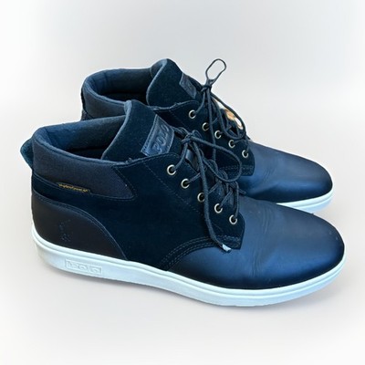 Polo Ralph Lauren Black Waterproof Sneaker Boot HydroGuard Men's Size 12