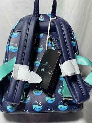 SeaWorld Orca Loungefly Retro Logo Shamu Whale Backpack Navy  display picture 1