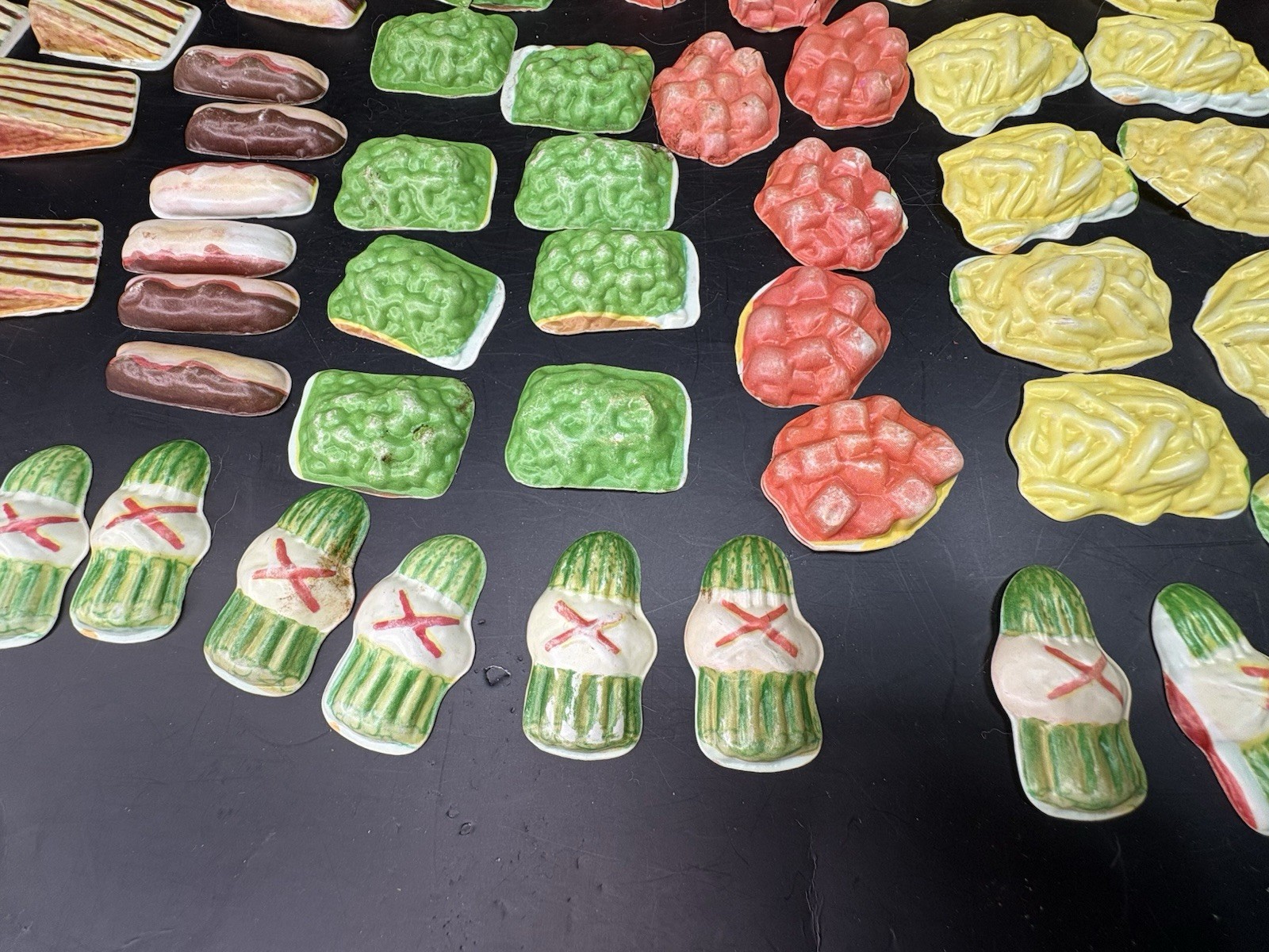 Play Food Molded Celluloid Plastic Toy Doll Vintage 1950s Lot 100+ pcs