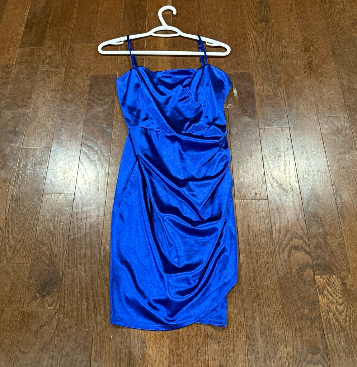 Satin Bodycon Dresses Blue for sale