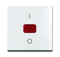 Busch-Jaeger 2508-914 Wippe Mit Aufdruck Und Roter Kalotte, Busch-Balance Si, Al