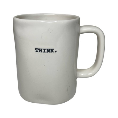 #ad #ad RAE DUNN Magenta Mug THINK Typewriter Font Stamped Ceramic Artisan Collection $13.95