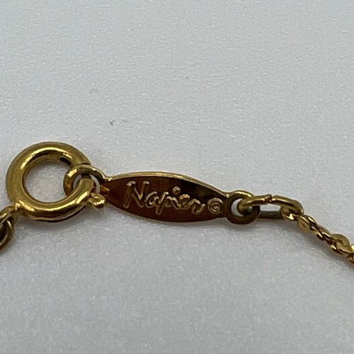 Napier goldfarbene gedrehte Kette Halskette mit Federverschluss 16 Zoll - Bild 2 von 3