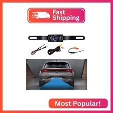 Back Up Camera for Cars with 8 Light,SD Night Vision License Plate Backup Camera