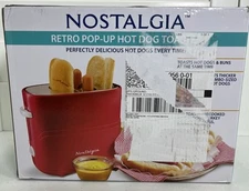 Nostalgia Electrics Retro Series Pop-Up Hot Dog Toaster Red HDT600RETRO Sealed
