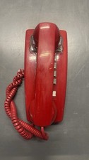 Cortelco 255447-VBA-20M RED Push Button Wall Phone Telephone Single Line