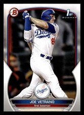 Joe Vetrano 2023 1st Bowman Draft #BD-91 Los Angeles Dodgers ROOKIE RC