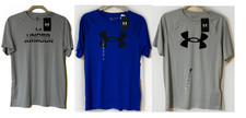 Big Boys Under Armour Short Sleeve Shirt lot Size YXL Mod Gray Royal/Black NWT