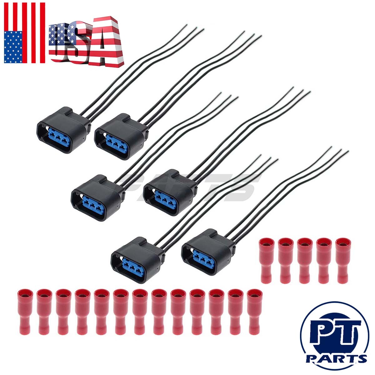 6pcs Ignition Coil Pack Connector Plug For Honda Accord Odyssey Pilot