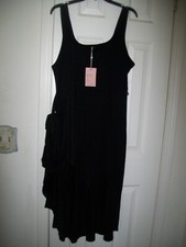 Women's Size XL Tencel Jersey Side Tie Black Dress NEW by Quince
