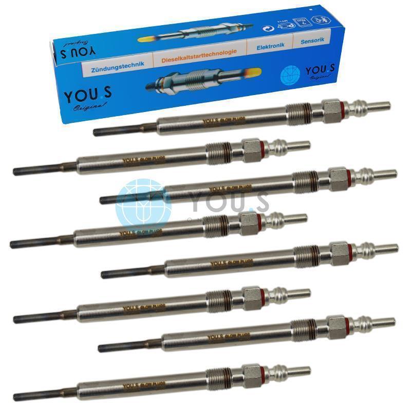 6x YOU.S Glühkerzen - 148,5mm Länge, 4.4V Für Jeep Commander & Grand Cherokee