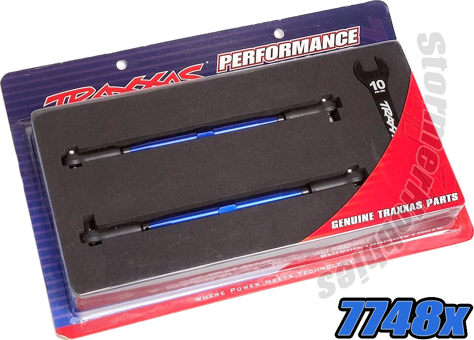 Traxxas 7748X Toe links TUBES blue-anodized aluminum 157mm for X-MAXX - Image 2 of 3