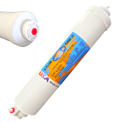 Omnipure K2505-JS Dirt & Sand Reduction 10''x 2'' for 1/4'' Quick Connection Elbow