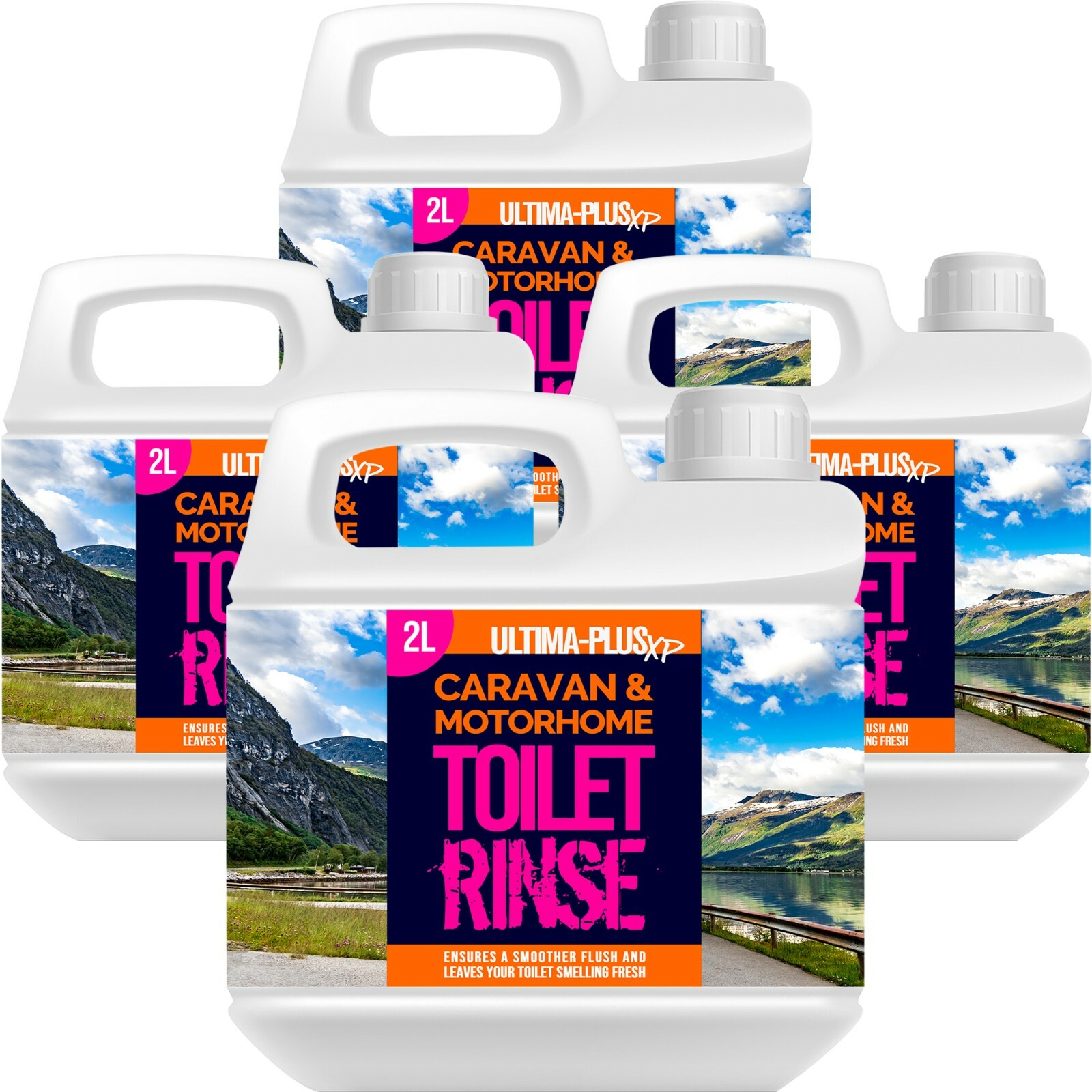 Ultima Plus Chemical Toilet Cleaner Fluid Pink Caravan Boat Motorhome 4 x 2L