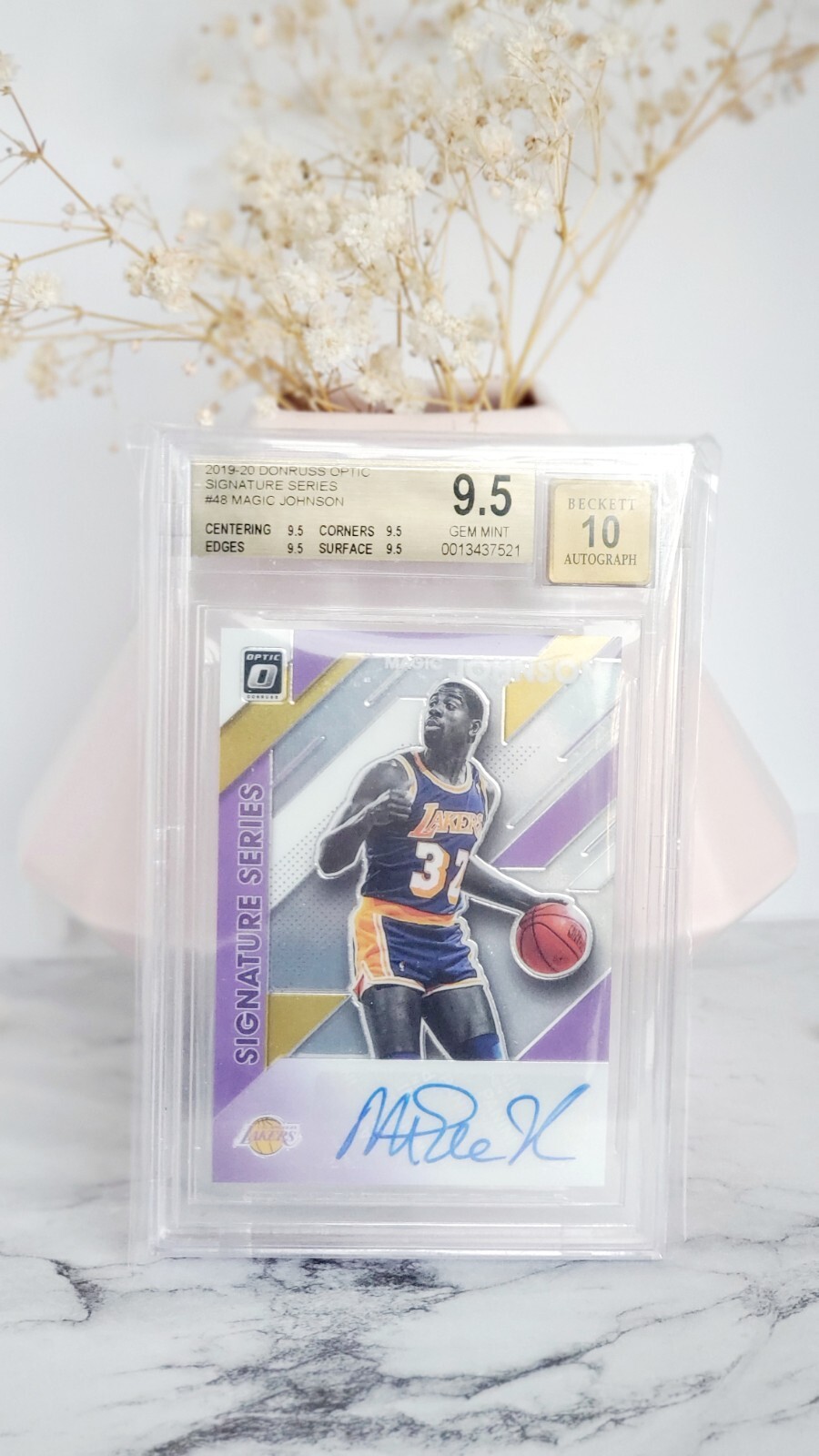 2019-20 Donruss Optic Magic Johnson SSP Signature Series BGS 9.5 Gem 10 Auto!