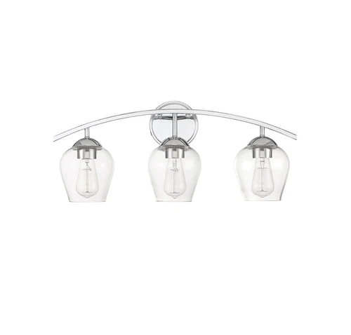Meridian M80032CH Chrome 3 light Bathroom Vanity Light - Picture 2 of 5