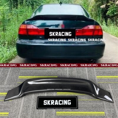 Carbon Fiber /Glossy Black Rear Trunk Spoiler Wing For 98-02 Honda Accord Sedan