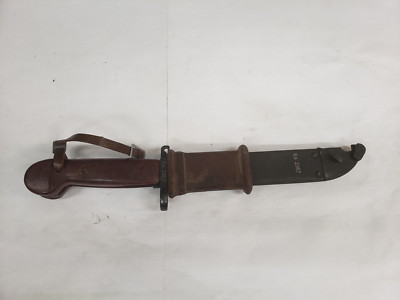East German DDR Bayonet Scabbard Sheath w/ Wire Cutter Type 2 Matching Numbers 1