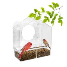 Birdfeeder Transparent Clear Plastic Window-Mount Suction Cup 0.625-lb