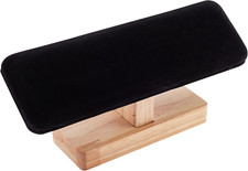 Wooden Watch Display Stand, Black Velvet T-Bar Bracelet Holder Jewelry Organizer