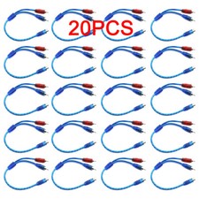USA 20Pcs RCA Y Splitter Audio Jack Cable Adapter 1 Female to 2 Male Connector