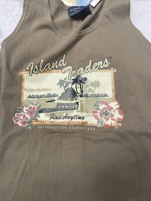 Vintage Tank Top Island Trader New Xlarge Tshirt.