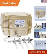 Efficient 254 GPH Quiet Oxygen Aerator with Multi-Port Control for Fish Tanks