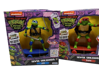 TMNT Mutant Mayhem Sewer Shredders Set of 4 Leo Raph Donnie Mikey
