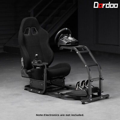 Dardoo Racing Sim Cockpit Ständer mit Schwarzem Sitz Passend für Logitech G29