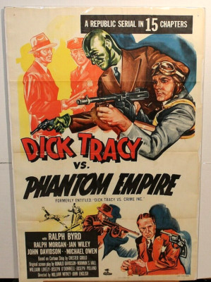 ORG MOVIE POSTER DICK TRACY VS. PHANTOM EMPIRE 1sh detective serial ...