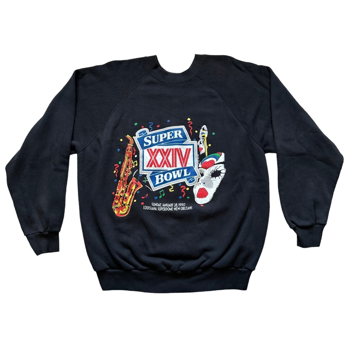 Super Bowl XXIV New Orleans 1990 49ers Broncos NFL Crewneck