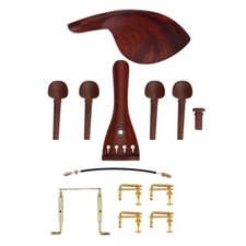4/4 Rosewood Violin Chin Rest Kit Peg Tailpiece Endpin Violin Accessory Parts