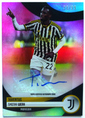 TCS 2537 Topps 2023/24 Juventus Team Set Timothy Weah Autograph Lim. 38/99