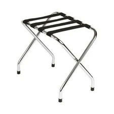 HOSPITALITY 1 SOURCE Chrome Metal Luggage Rack LRCHR01-LOT OF 4 RACKS